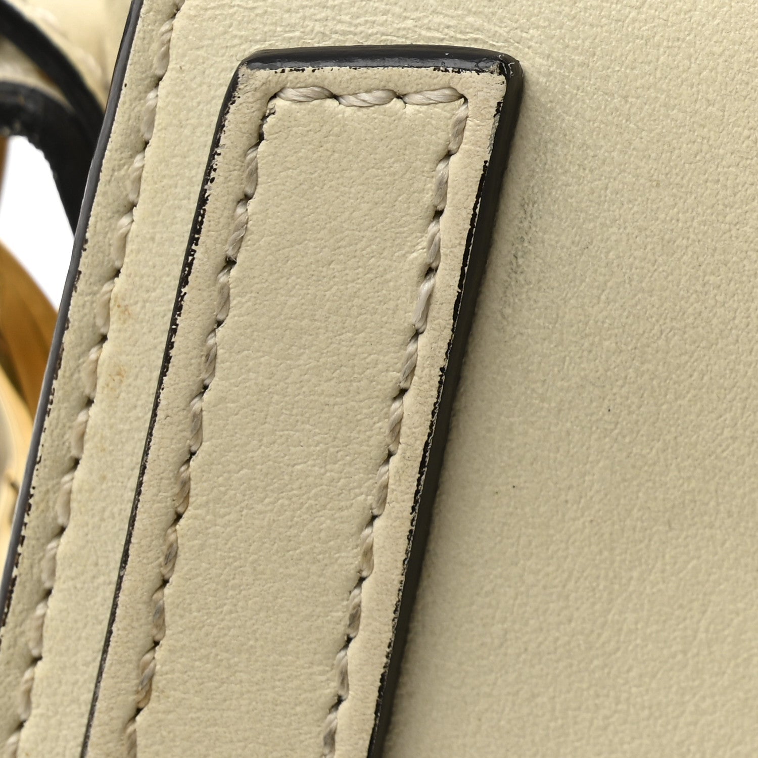 Calfskin Suede Small Nile Bracelet Bag Off White