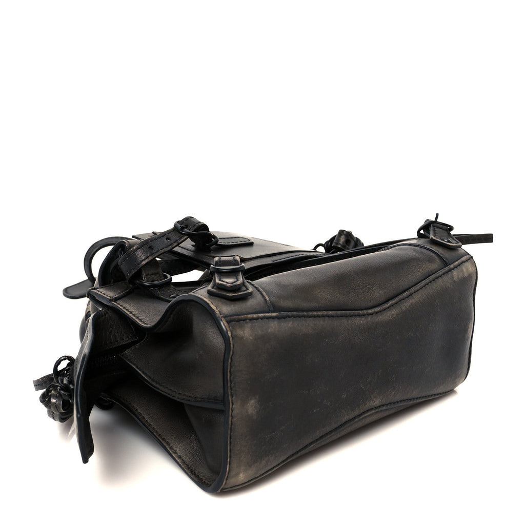 Used Calfskin Black Hardware Mini Neo Classic City Black