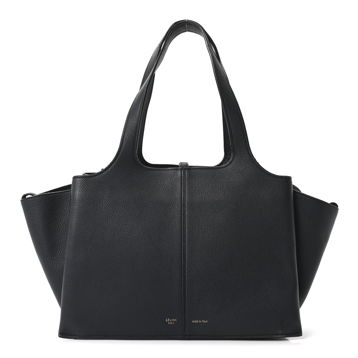 Smooth Calfskin Small Tri-Fold Bag Black