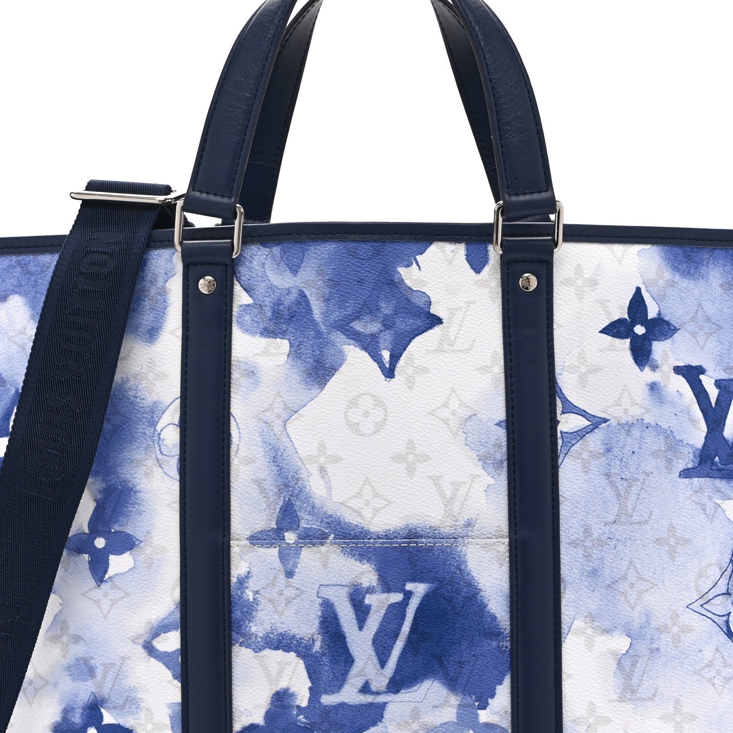 Monogram Watercolor New Tote GM Blue
