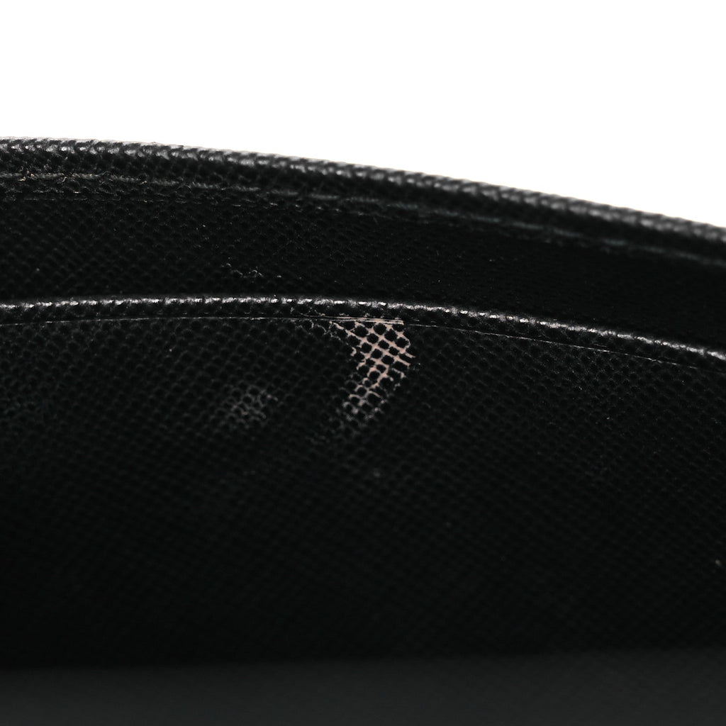 Saffiano Metal Large Chain Wallet Black