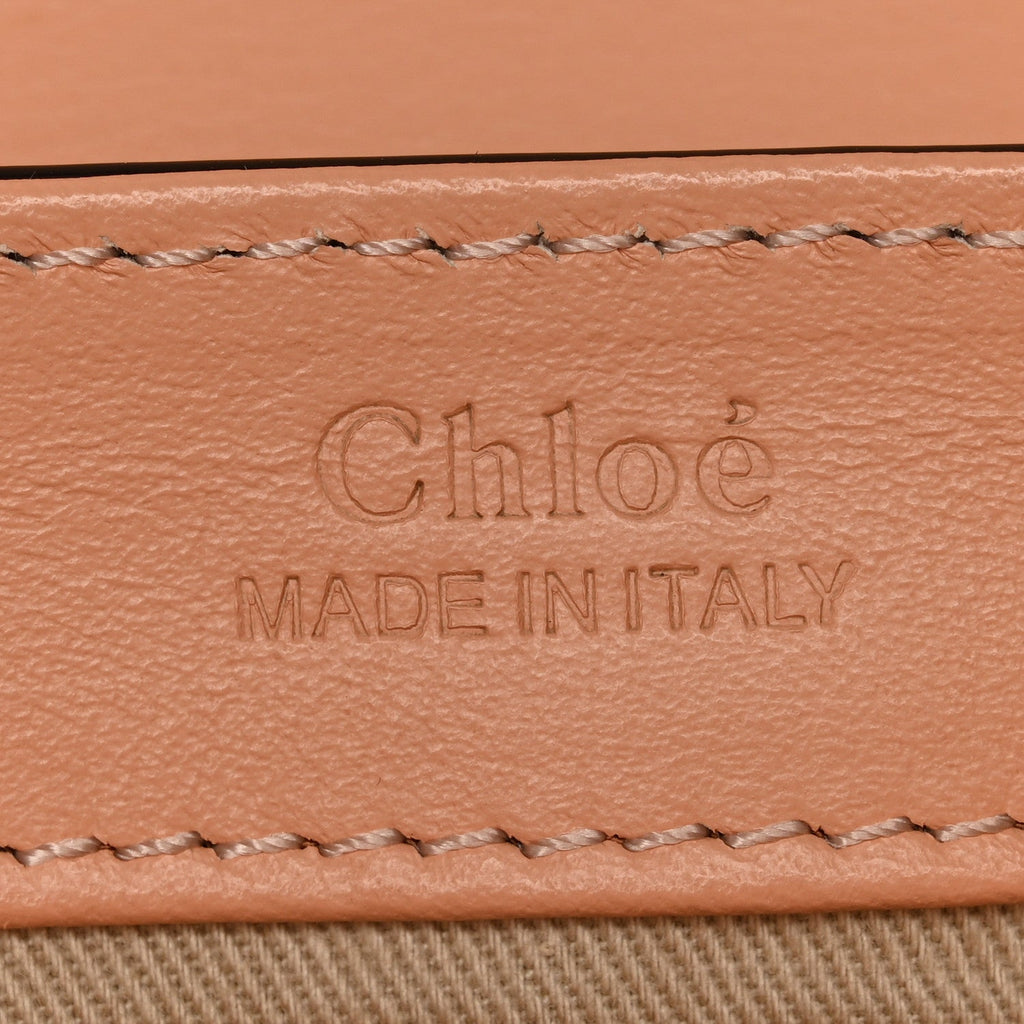 Calfskin Crocodile Embossed Mini C Double Carry Milky Orange
