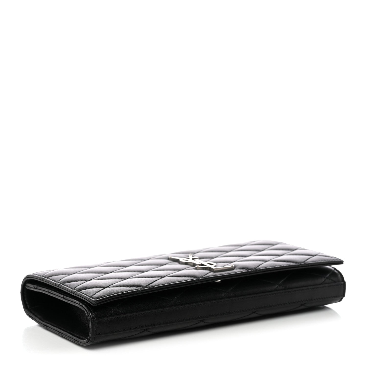 Lambskin Quilted Kate Clutch Black