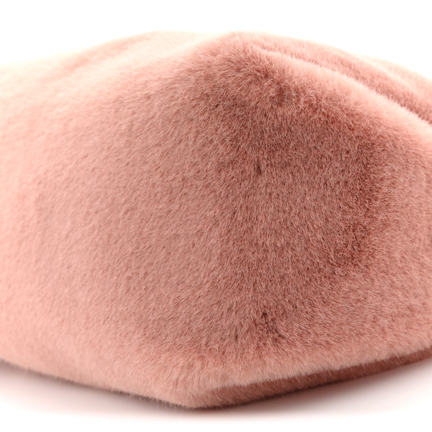 Faux Fur Mini Scrunchie Bag Pink