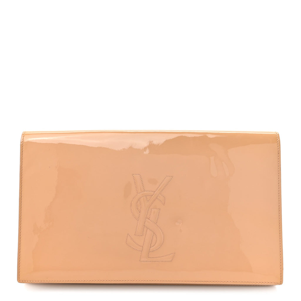 Patent Calfskin Monogram Large Belle De Jour Clutch Chair