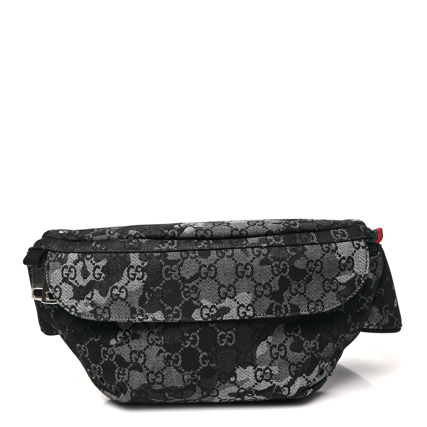 Denim Monogram Web Belt Bag Blue Multicolor