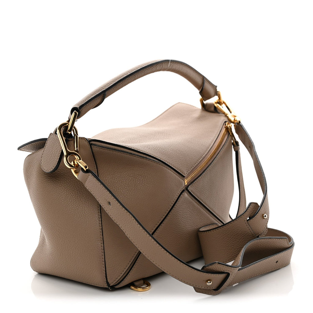 Calfskin Medium Puzzle Bag Sand