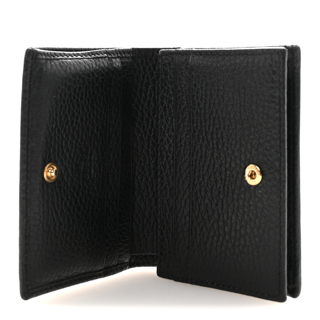 Pebbled Calfskin GG Marmont  Case Black