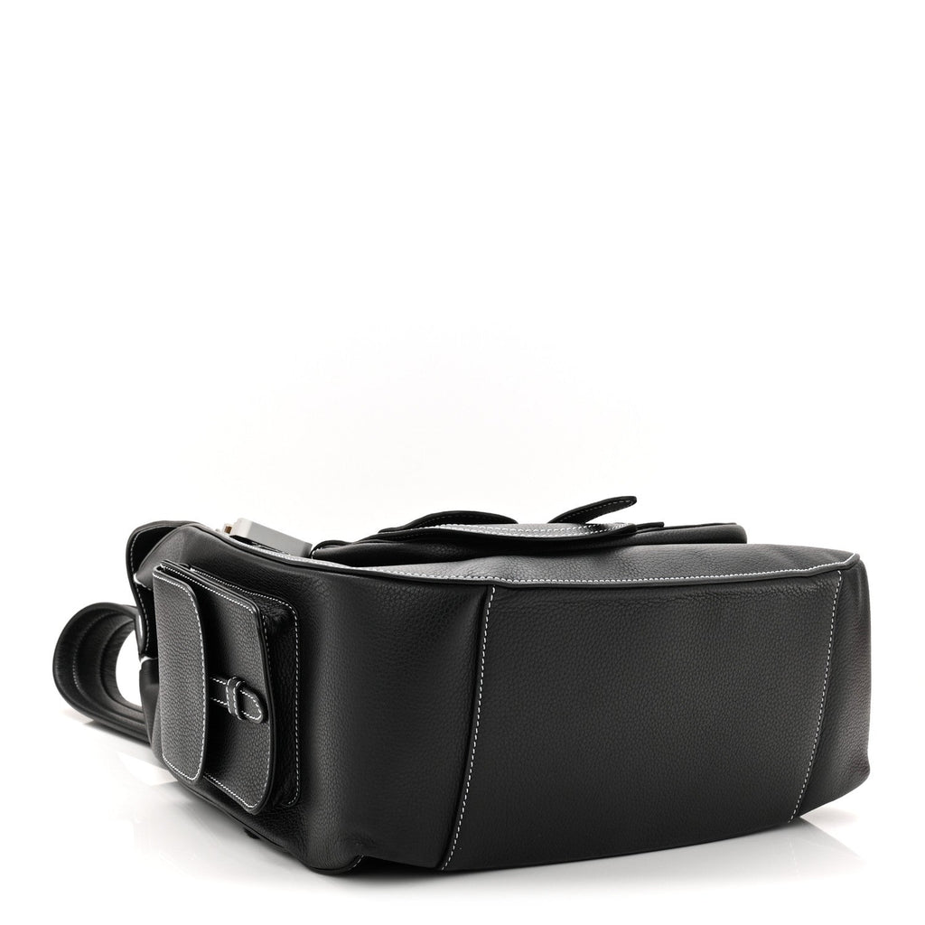 Grained Calfskin Maxi Gallop Backpack Black