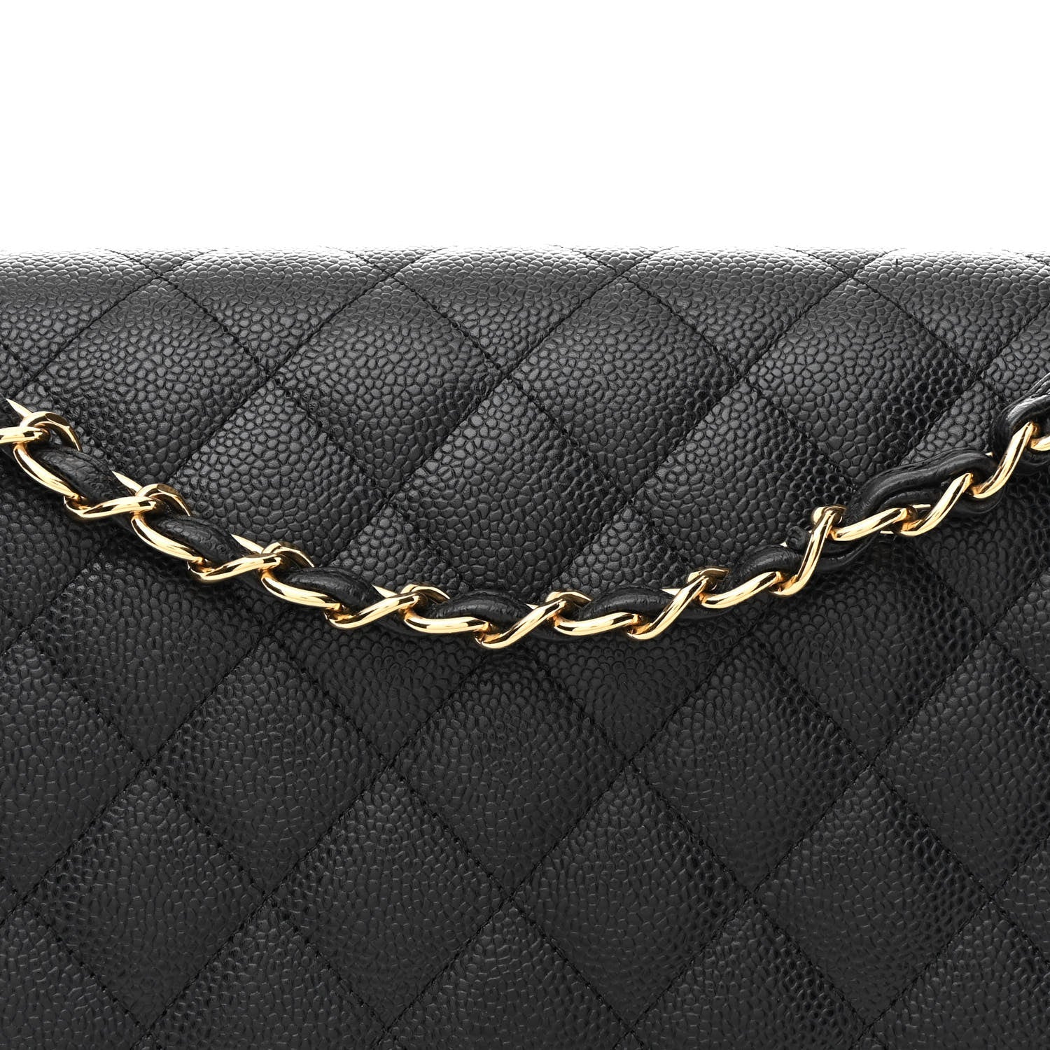 Caviar Quilted Maxi Double Flap Black