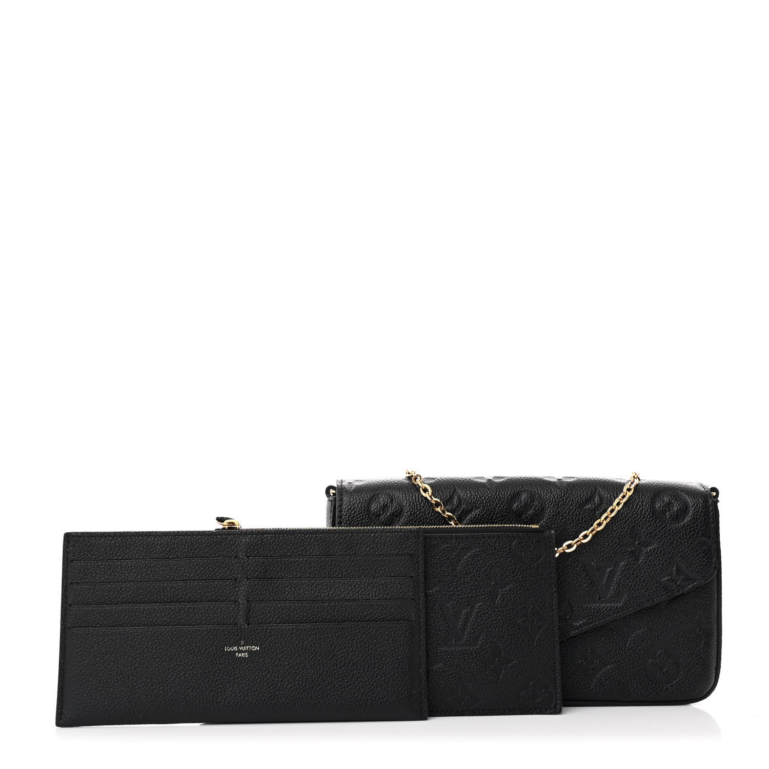 Empreinte Pochette Felicie Chain Wallet Black