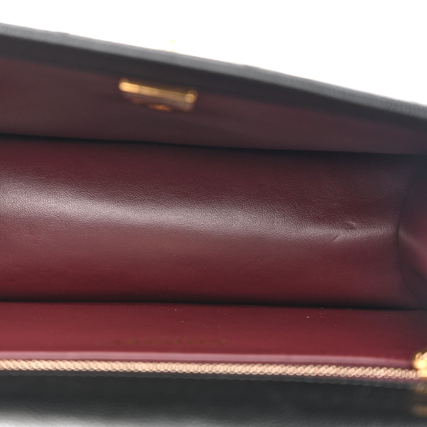 Caviar Quilted Small Chain Frame Flap Black
