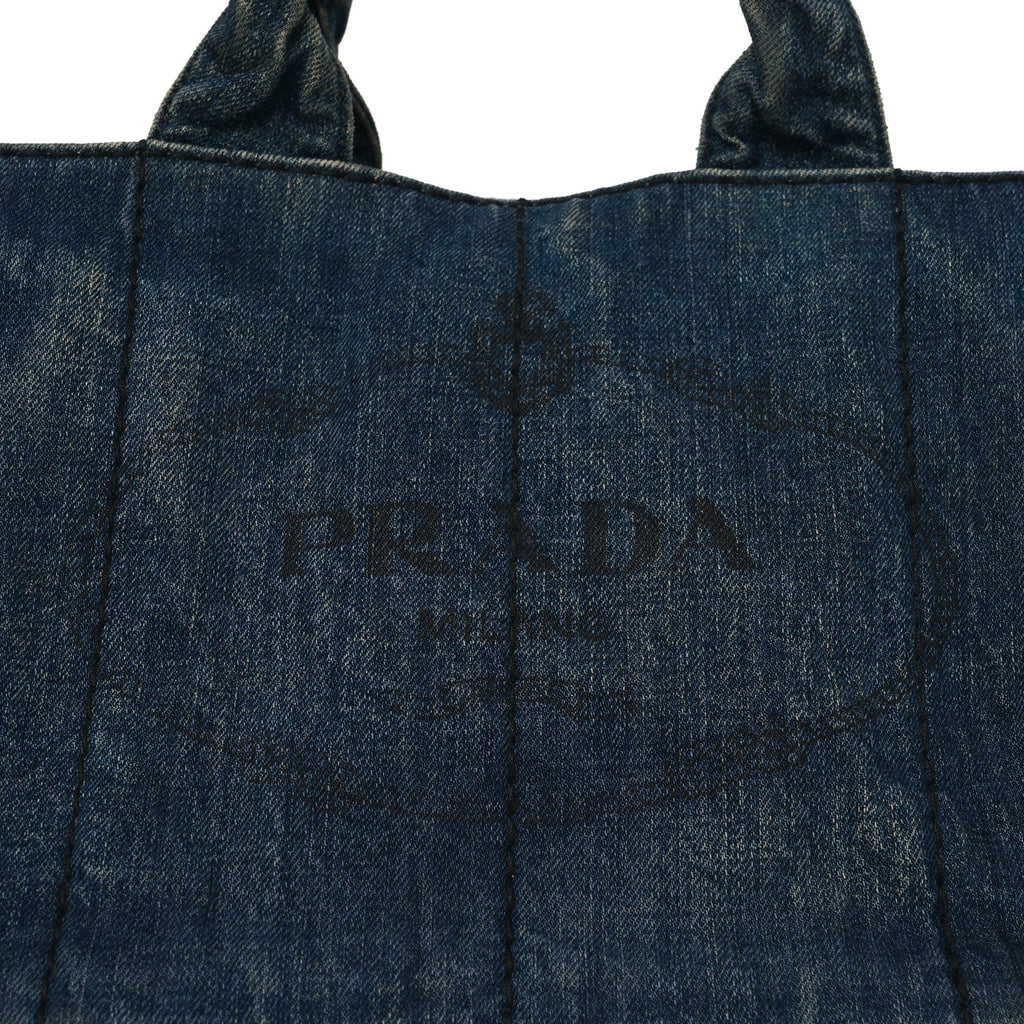 Denim Logo Tote Avio