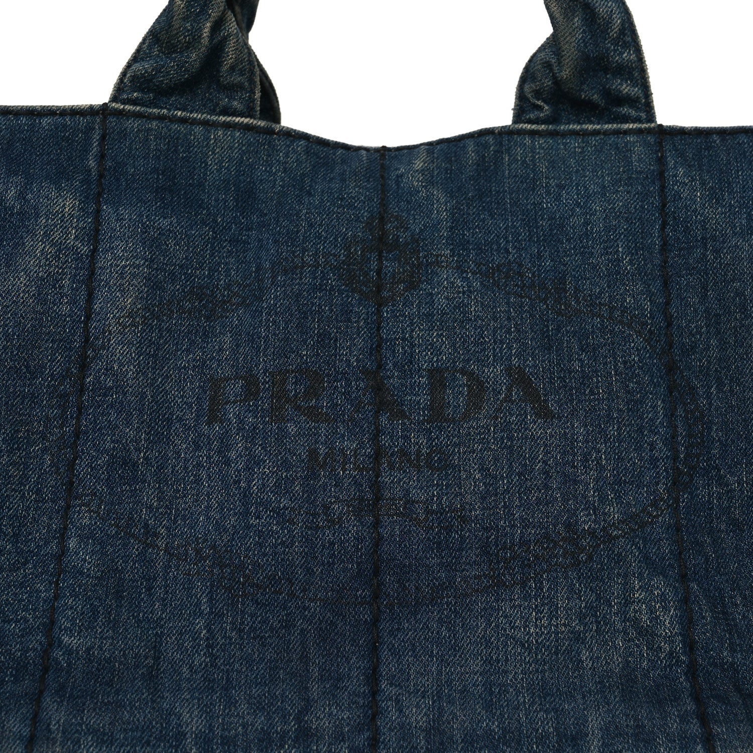 Denim Logo Tote Avio