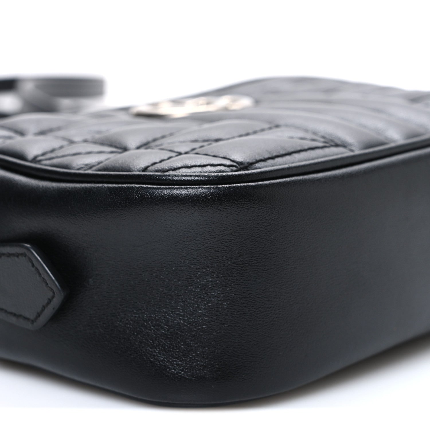Calfskin Matelasse Aria Mini GG Marmont Chain Shoulder Bag Black