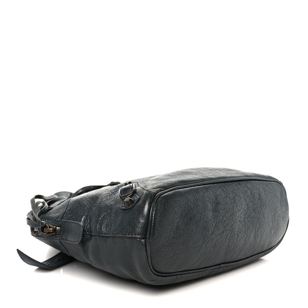 Agneau Classic Hardware Bowling Bag Anthracite