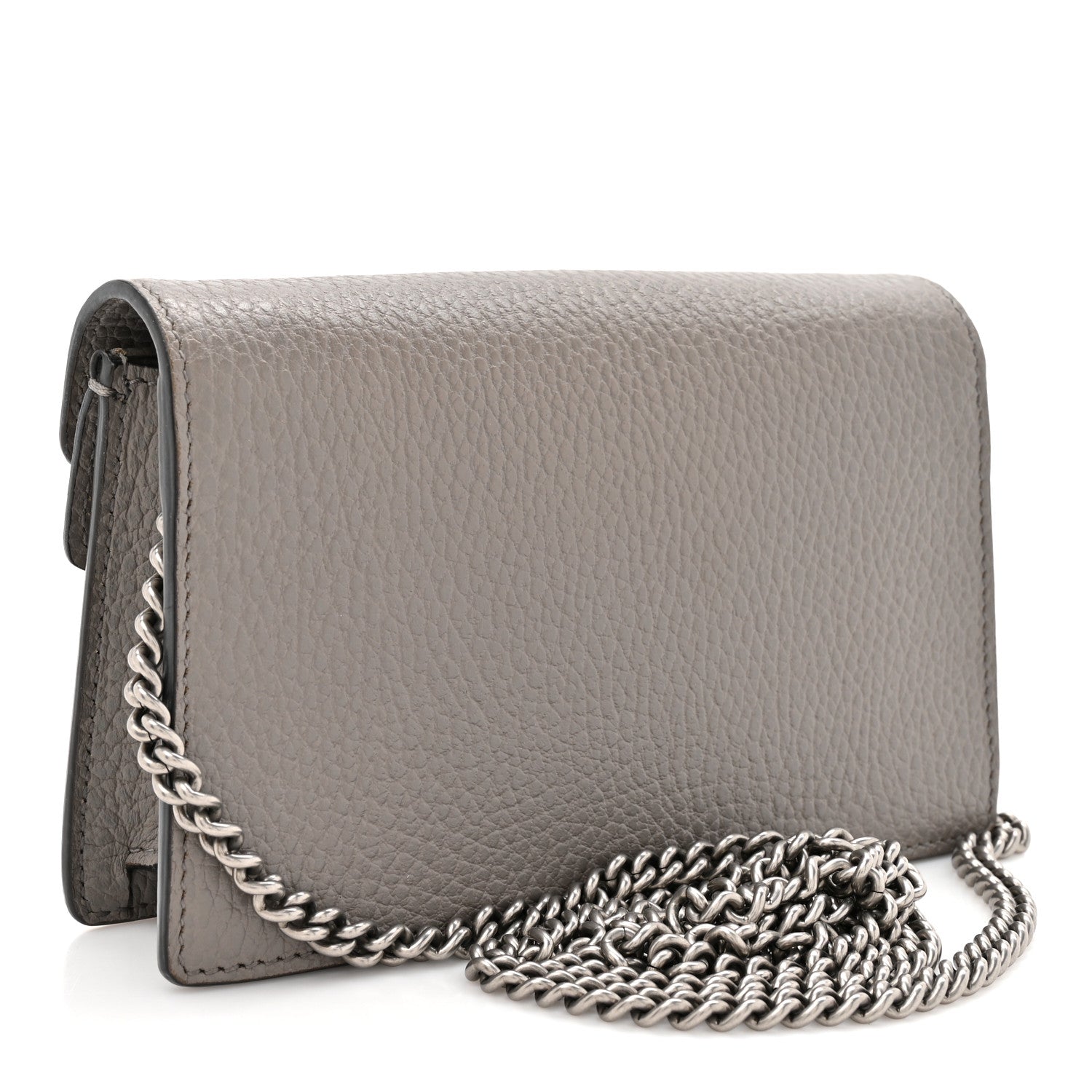 Dollar Calfskin Crystal Super Mini Dionysus Shoulder Bag Dusty Grey Black Diamond