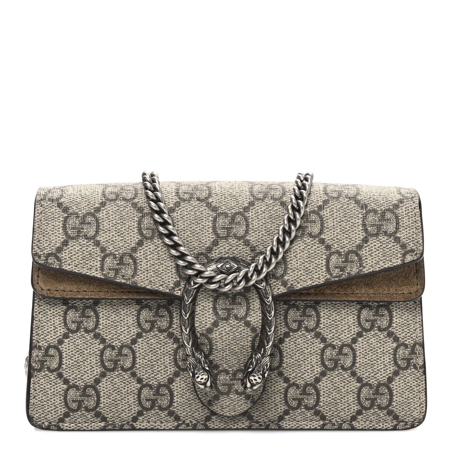 GG Supreme Monogram Super Mini Dionysus Shoulder Bag Taupe