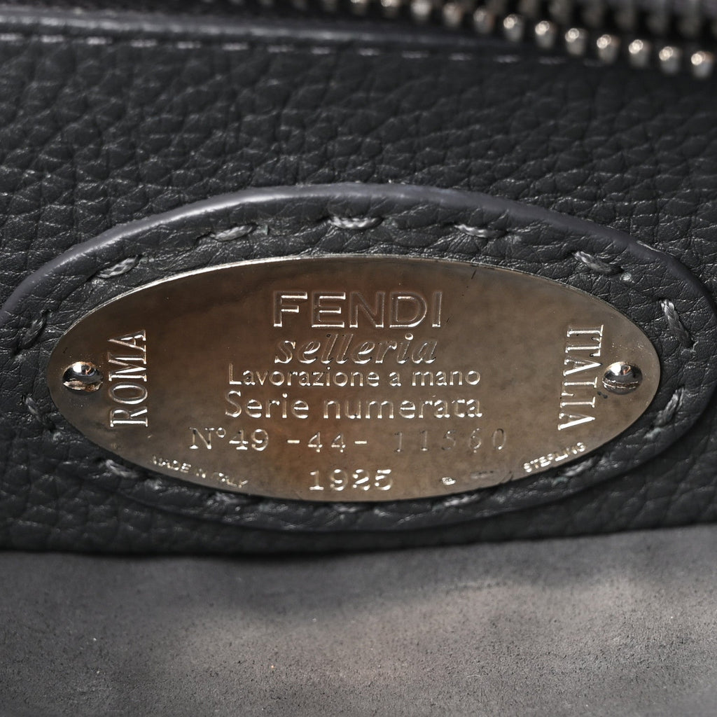 Cuoio Romano Selleria Bi-Color Medium Peekaboo Iconic Satchel Argento Blue Asfalto