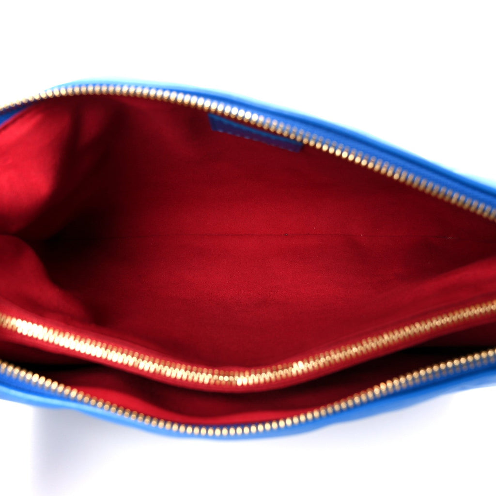 Lambskin Embossed Monogram Vuittamins Coussin PM Blue Red