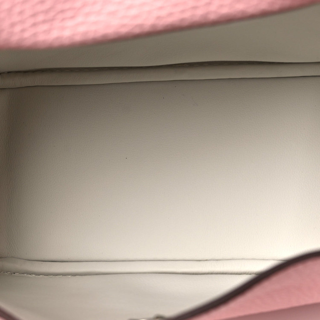 Taurillon Clemence Verso Mini Lindy 20 Rose Sakura Gris Perle