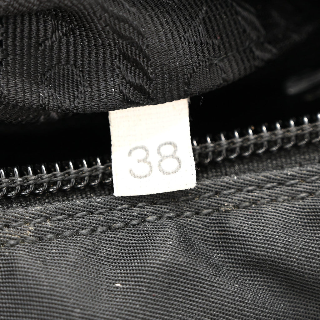 Nylon Vela Saffiano Single Buckle Messenger Shoulder Bag Black