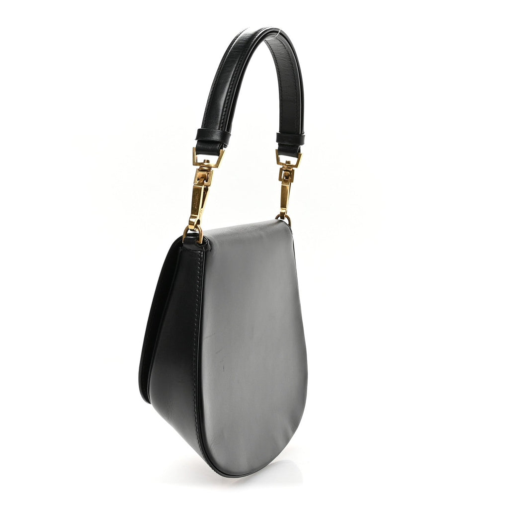 Box Calfskin Mini Voltaire Top Handle Bag Black