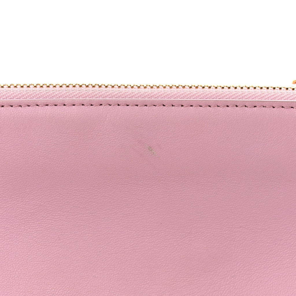 Lambskin Small Trio Crossbody Bag Pink