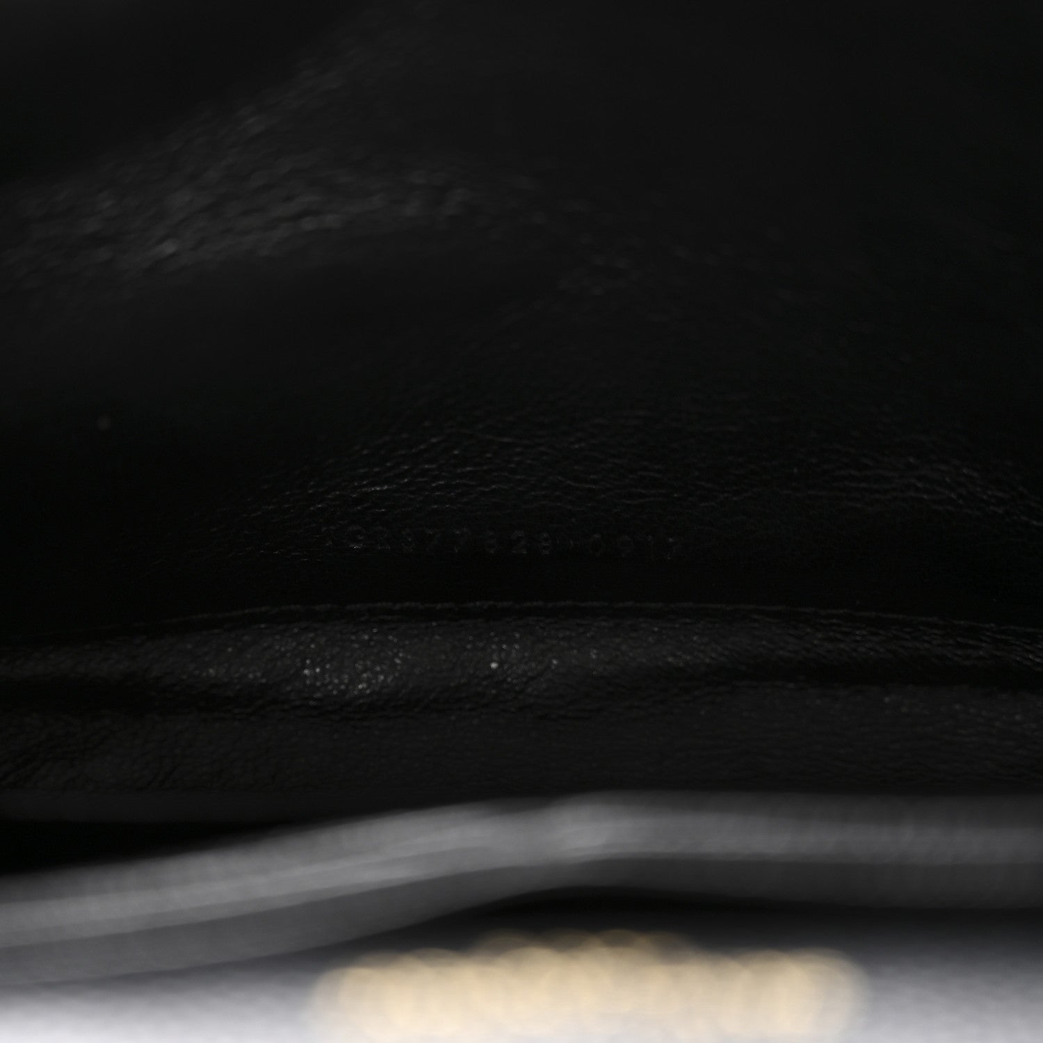Grain De Poudre Matelasse Chevron Monogram Chain Wallet Black