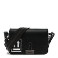 Saffiano Mini Binder Clip Bag Black White
