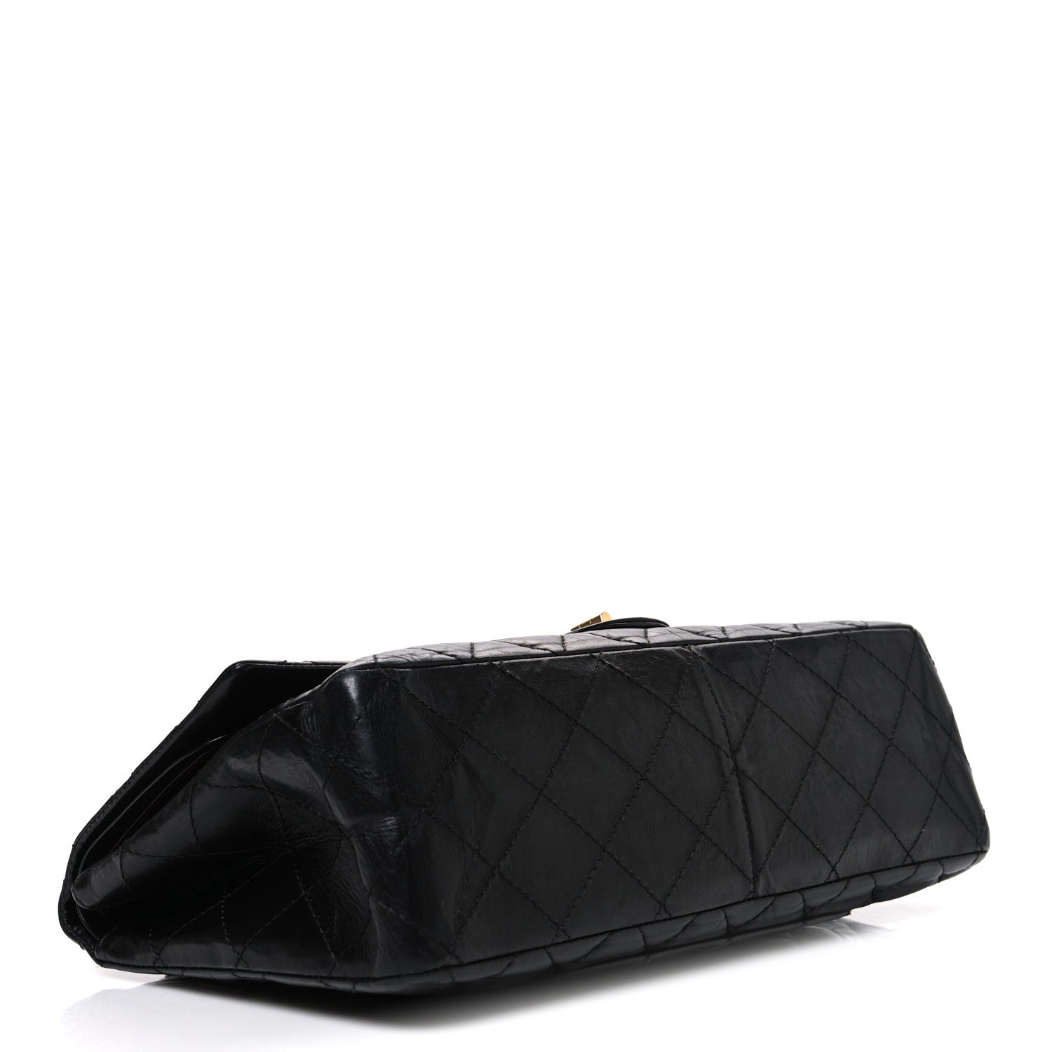 Aged Calfskin Quilted 2.55 Reissue 227 Flap Black