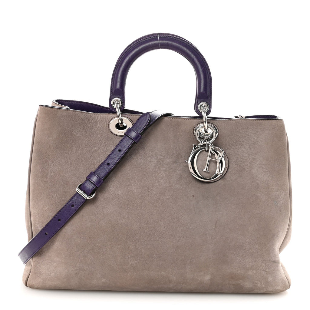 Suede Large Diorissimo Tote Purple