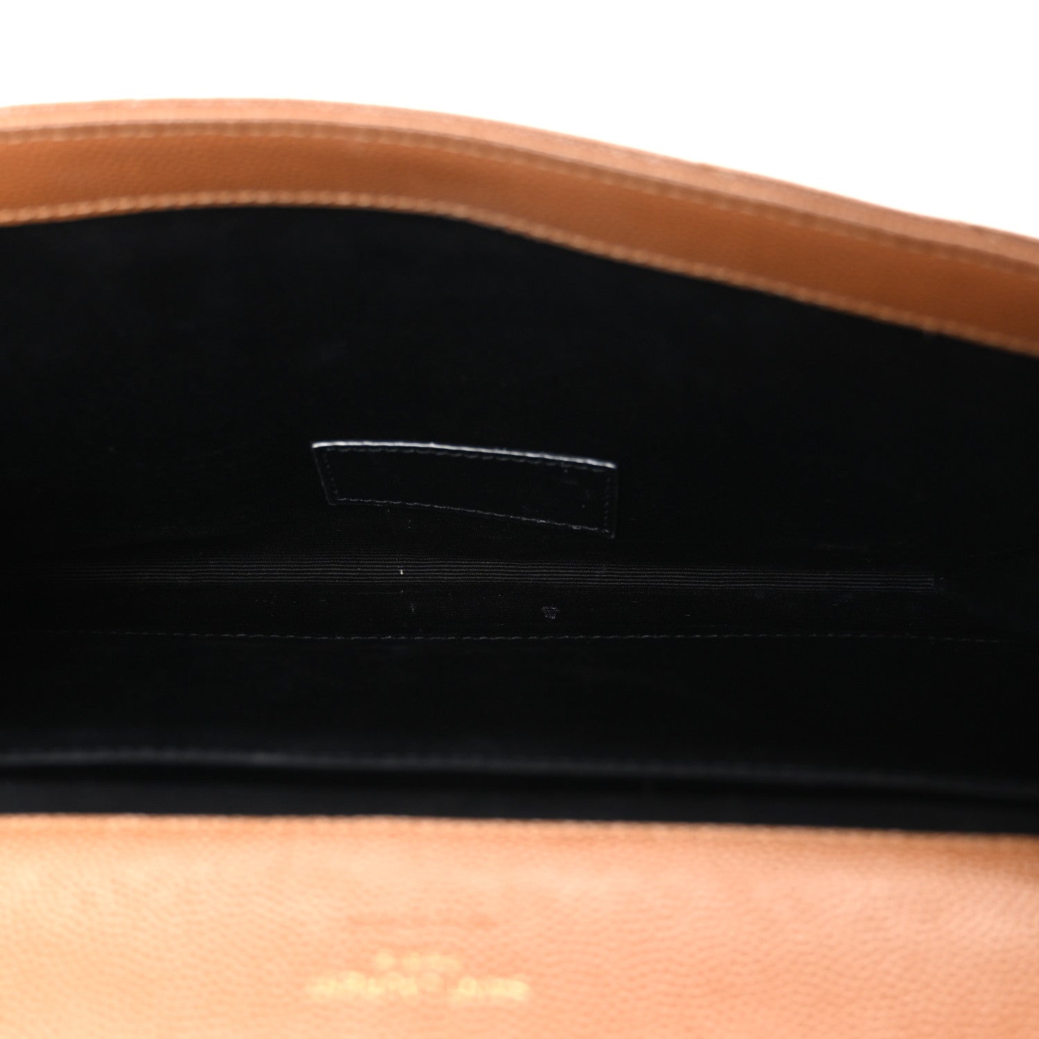 Grain De Poudre Matelasse Chevron Monogram Cassandre Flap Pouch Natural Dark