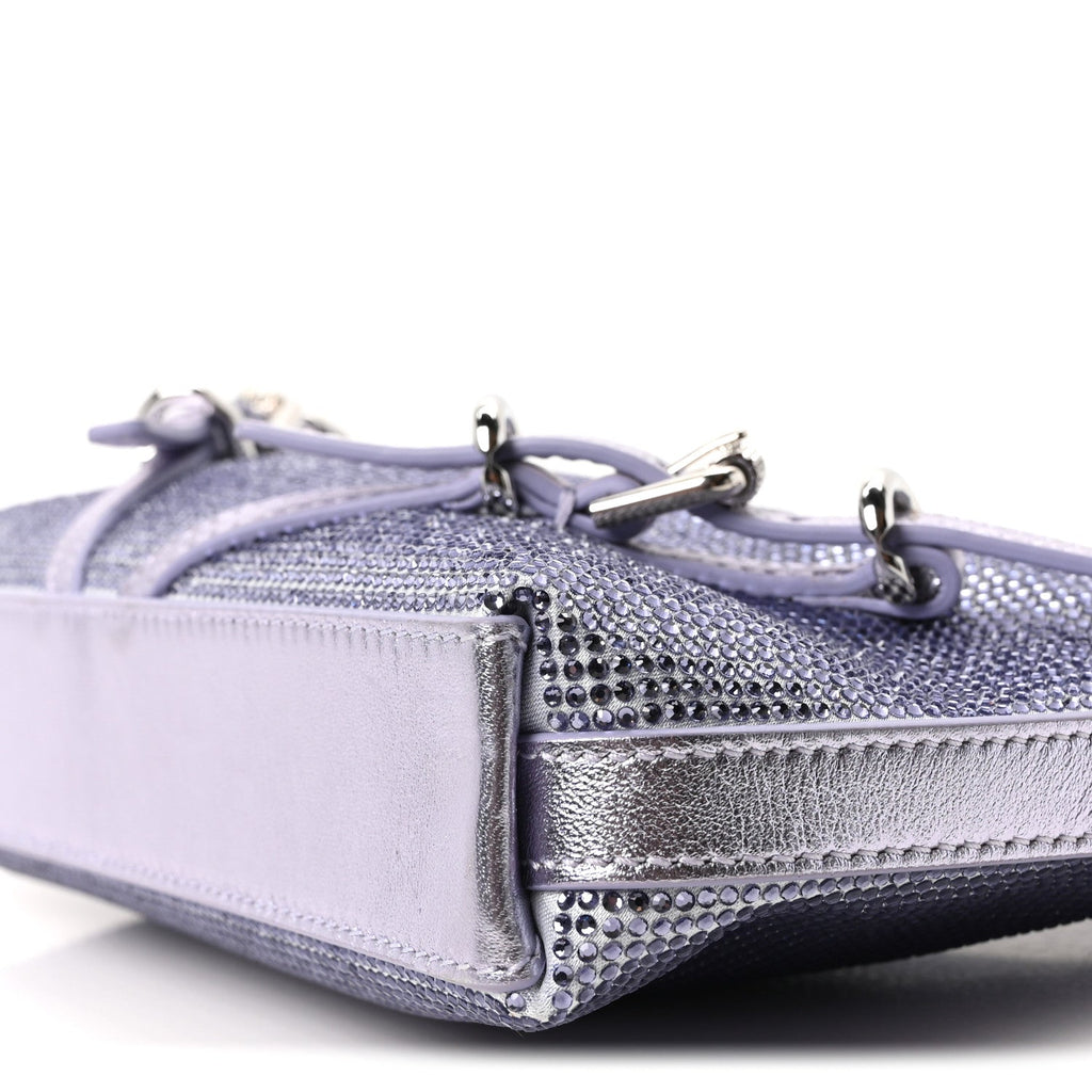 Satin Strass Mini Voyou Boyfriend Party Bag Lavender
