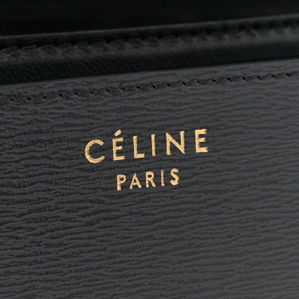 Liege Calfskin Medium Classic Box Flap Bag Black