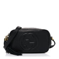 Pebbled Calfskin Mini Soho Disco Bag Black