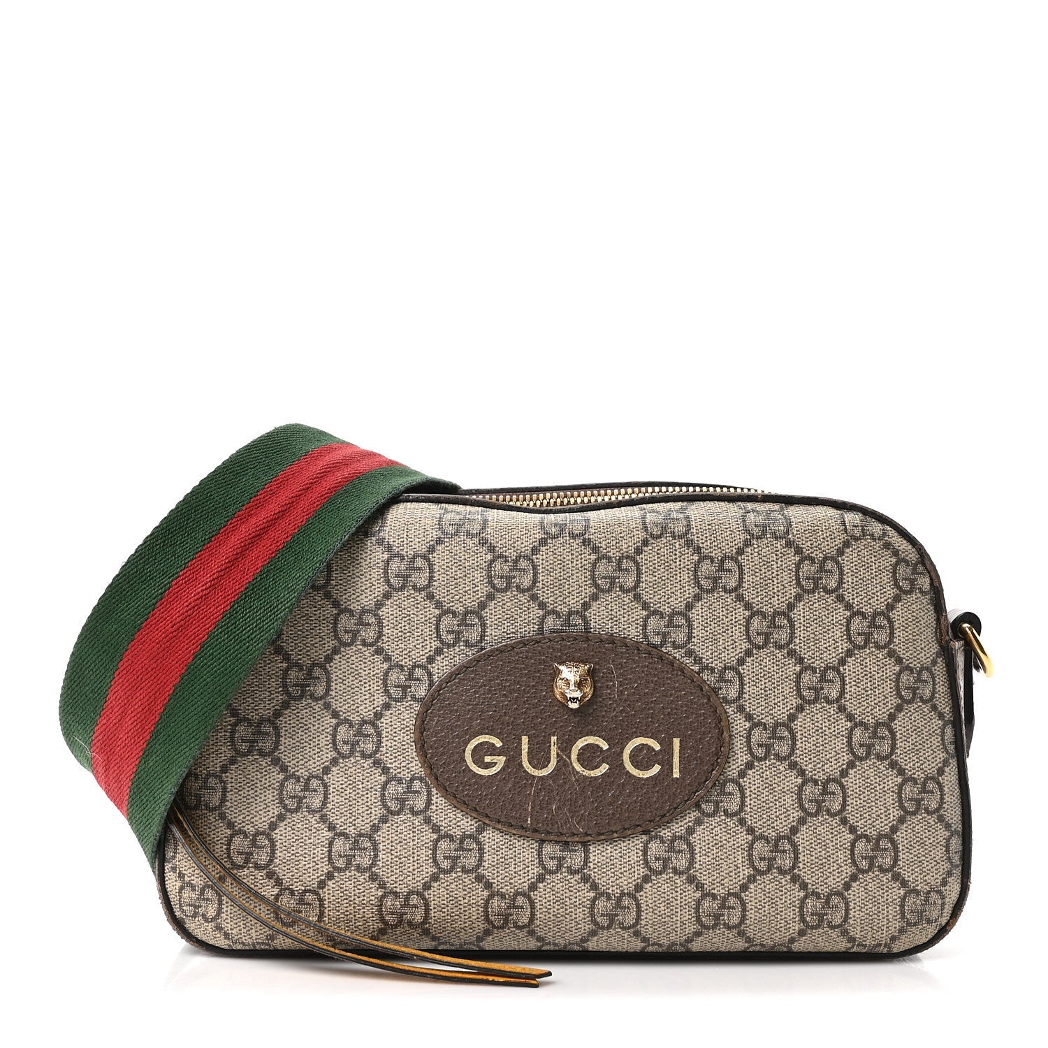GG Supreme Monogram Web Neo Vintage Shoulder Bag Beige New Acero Crop