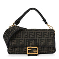 Fabric Jacquard FF 1974 Medium Baguette Tobacco Moro Black