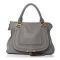 Calfskin Large Marcie Satchel Cashmere Grey