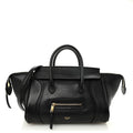 Supple Shiny Lambskin Little New Luggage Black