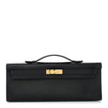 Swift Kelly Cut Clutch Pochette Black