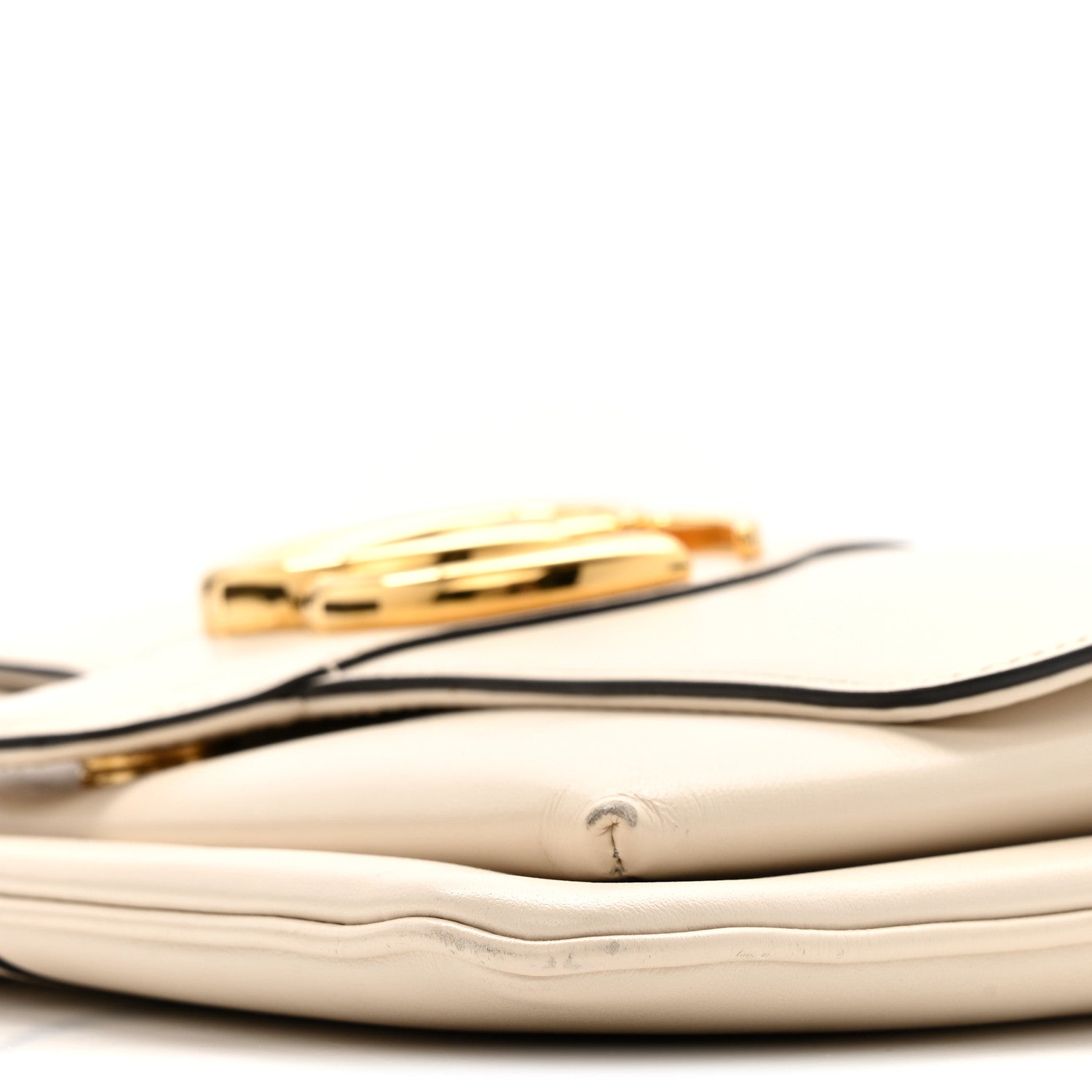Calfskin Small Arli Flap Shoulder Bag Mystic White