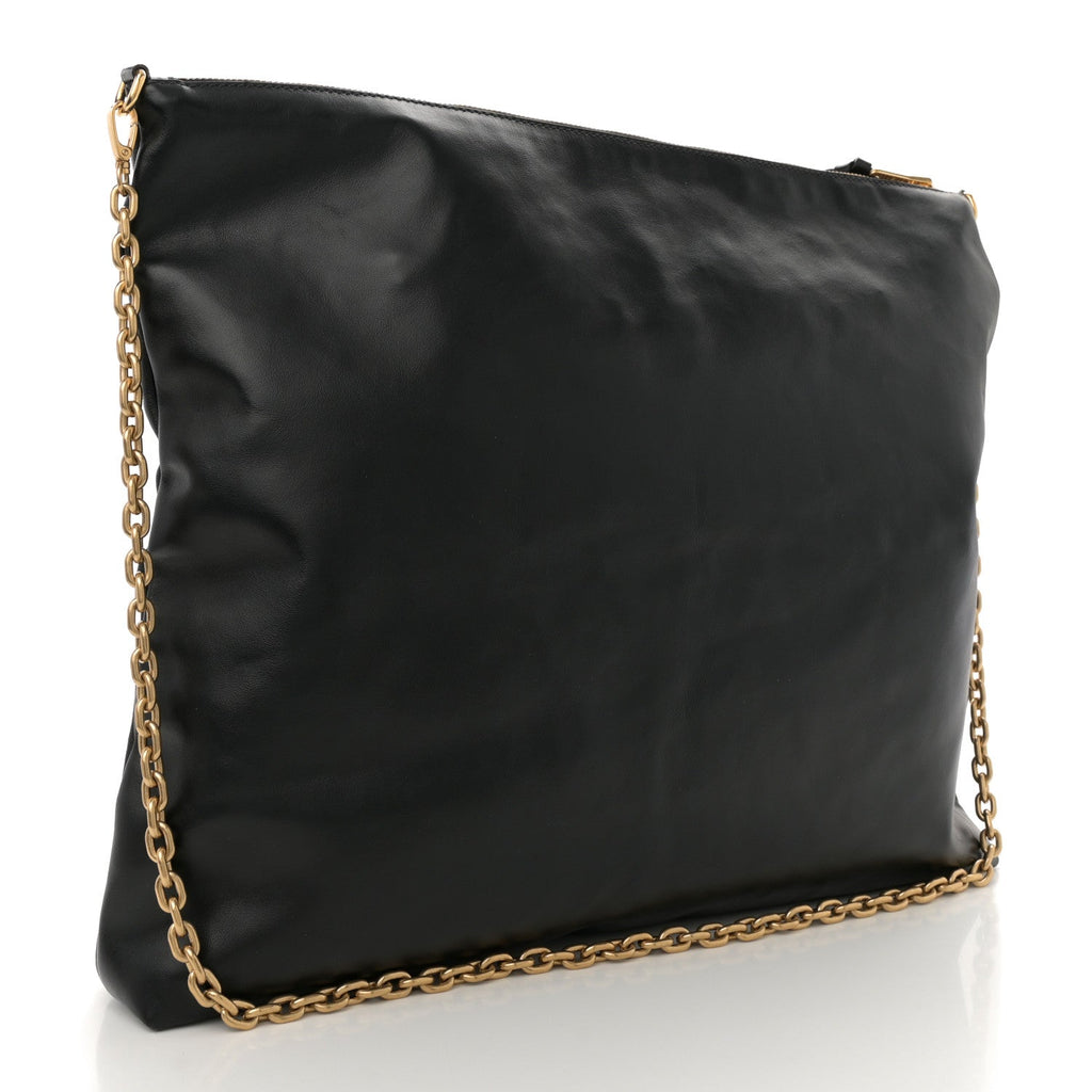 Soft Calf Softy Shoulder Bag Black