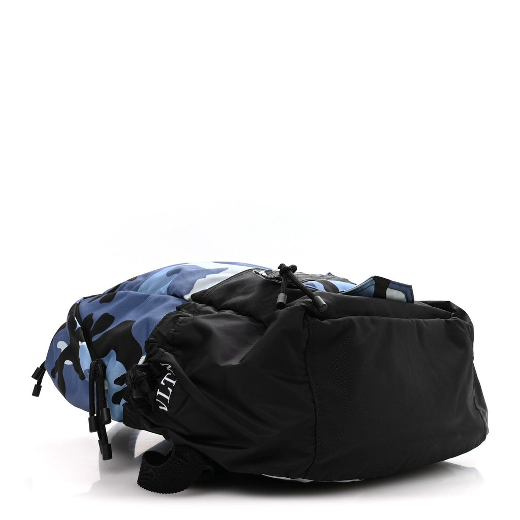 Nylon Camouflage Backpack Blue