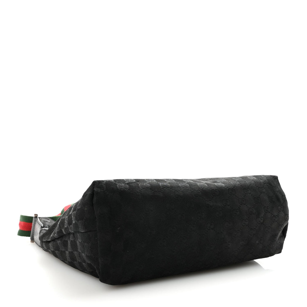 Monogram Web Medium Flat Messenger Bag Black