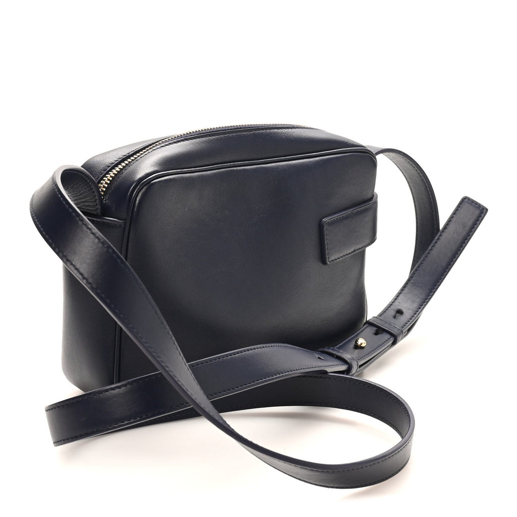 Calfskin Gancio Small Camera Case Navy