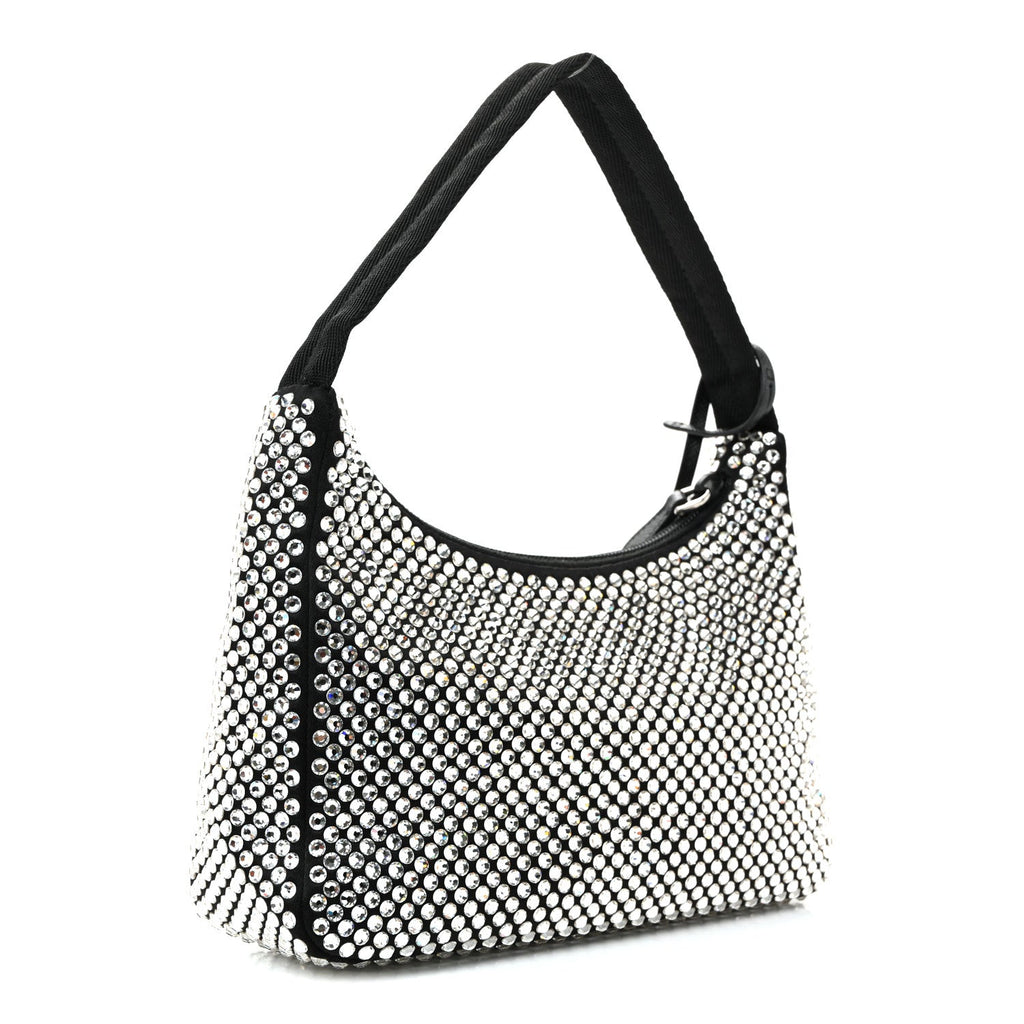 Satin Crystal Mini Re-Edition 2000 Bag Cristal