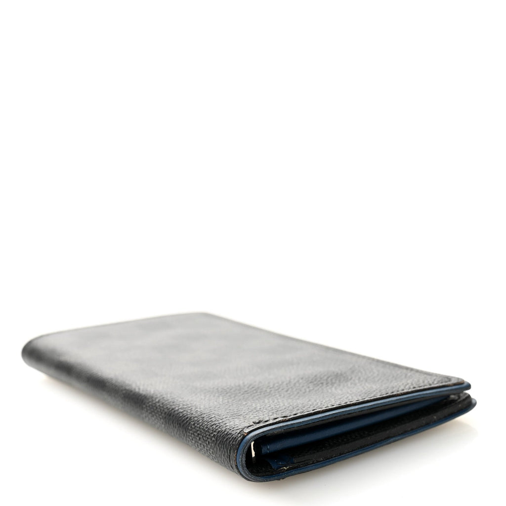 Damier Graphite Brazza Wallet Bleu Neon