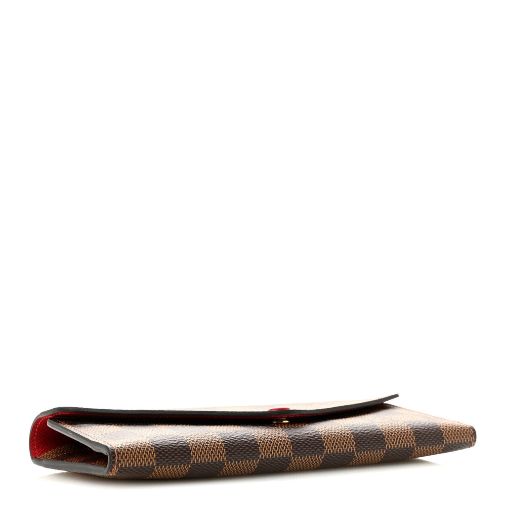 Damier Ebene Josephine Wallet Red