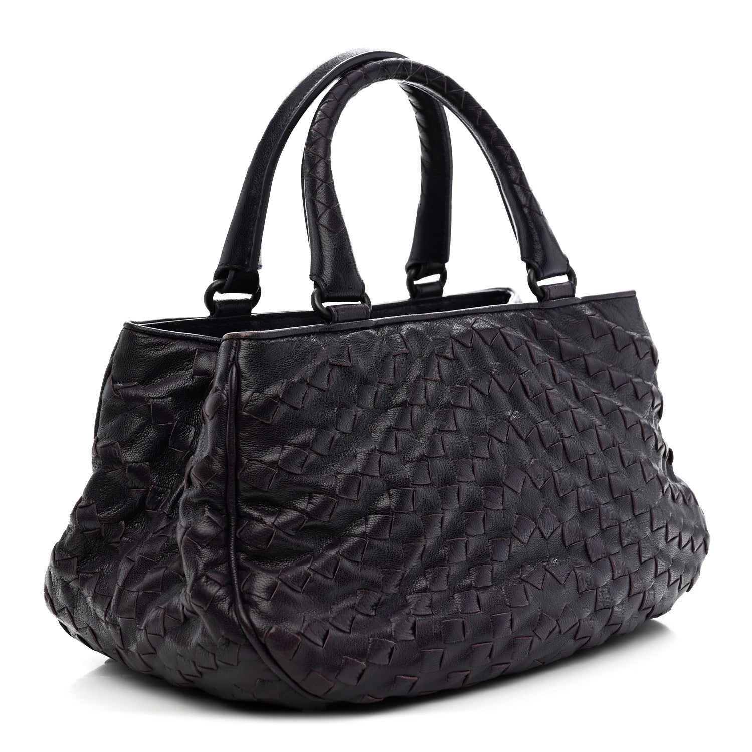 Nappa Intrecciato Maggiore Small Basket Bag Monalisa